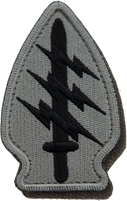 Nášivka: SPECIAL FORCES - znak šedá | černá