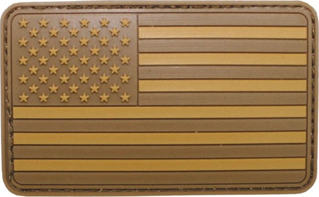 Nášivka gumová 3D: Vlajka USA desert