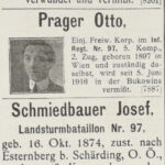 Österreichisches Suchblatt – digitální zpřístupnění jednoho pátracího listu z první světové války