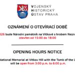 Oznámení o změně otevírací doby Oznámení o změně otevírací doby